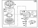 Rewind Assembly Diagram and Parts List for 125702-0113-01  Briggs and Stratton Engine
